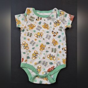 Disney Baby Lion King One Piece Button Closure T-Shirt Size US 0-3M